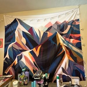 Colorful Mountain Tapestry
